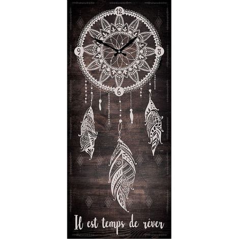 Pendule rectangulaire Boho 70 cm