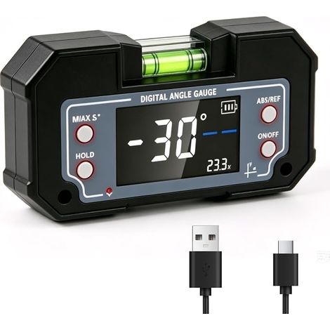 Inclinomètre Numérique à Deux Axes avec Écran LCD, Magnétique, pour Menuiserie, Construction et Bricolage (1/5)