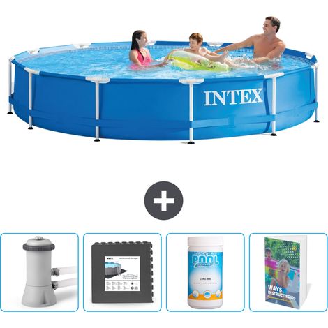 Intex Piscina con struttura Rotonda - 366x76 cm - 5-pezzi SCB125 (1/4)