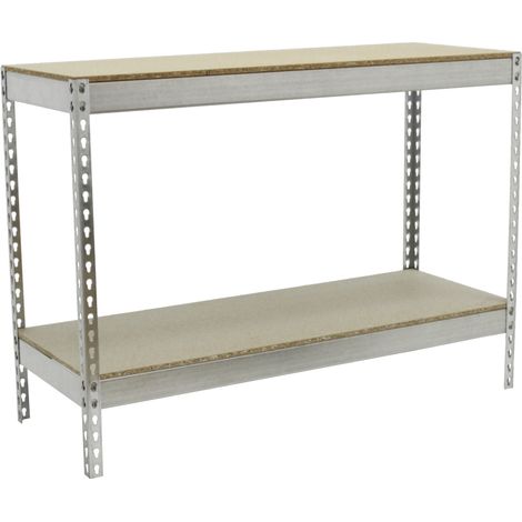 Simonrack scaffale metallico legno 2 ripiani 400 kg di carico