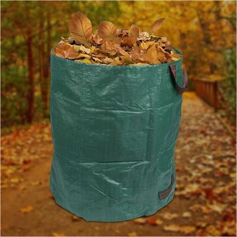 royaluxe - Sac de déchets de jardin 272L, sac étanche Pp, conteneur de stockage d'herbe de feuille de jardin Extérieur (1/4)