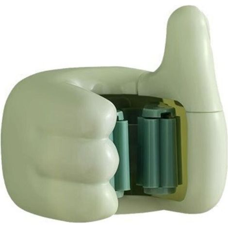 [JAMAIS UTILISÉ] Pince à serpillière verte 7,2 x 8 x 6 cm, 1 support de serpillière sans perforation, crochet de salle de bain, artefact solide, rangement mural (1/4)