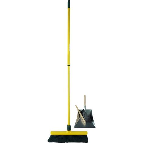 Balai griffes 30 cm plastique + pelle galvanisée
