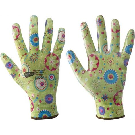 12COPPIE GUANTI POLIESTERE/NBR 'FANCY' Tg. 7