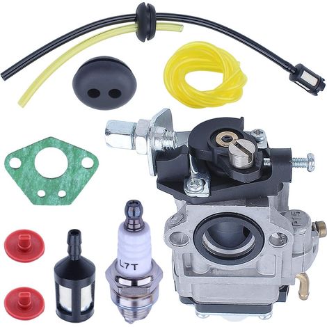 Kit de carburateur, tuyau d'alimentation, joint et bougie pour Honda GX25 25CC GX35 FG100 moteur avec filtre à carburant, référence 16100-ZM5-803 (1/5)