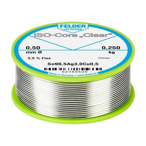 Felder ISO-Core Clear Estaño para Soldar Transparente 0,5 mm