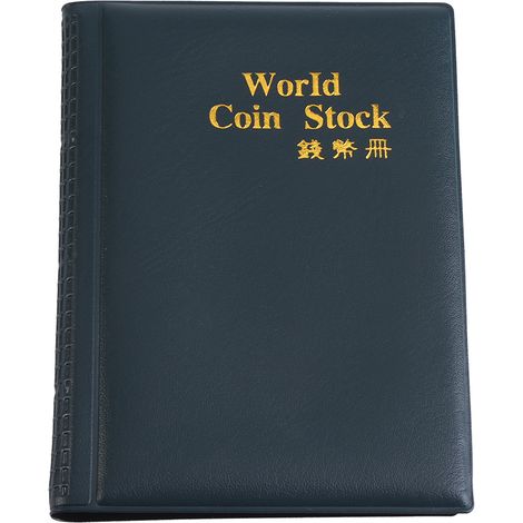 Classeur de rangement pour pièces du monde entier, 120 pochettes et 10 pages, vert (1/2)