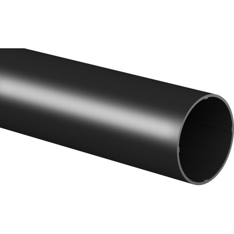 Levigne – Main courante aluminium anodisé noir brillant 200 cm – Diamètre 50 mm – Résistance corrosion et UV – Compatible supports alu 50 mm