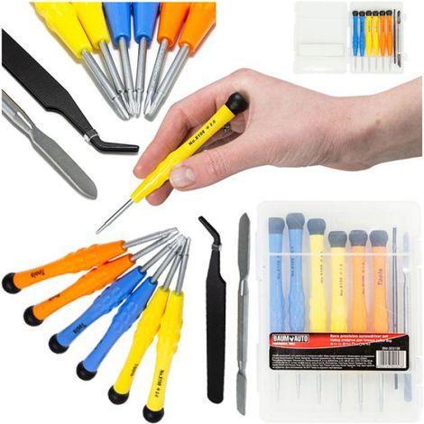 Jeu De Tournevis De Précision - 8 Pièces - Cruciforme Torx Étoile Tri-Wing - Pour Montres Téléphones Électronique - 15 x 11 x 2 cm (1/5)