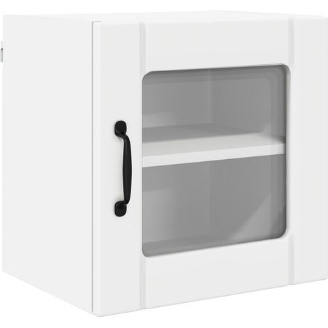 Maison Exclusive - Mobile in vetro da parete LUCCA Bianco 40 x 31 x 40 cm (1/5)