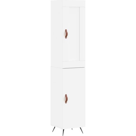 Buffet credenza cassettiera mobile contenitore organizer cucina soggiorno soggiorno alto 34,5 x 34 x 180 cm derivati del legno bianco 020032306