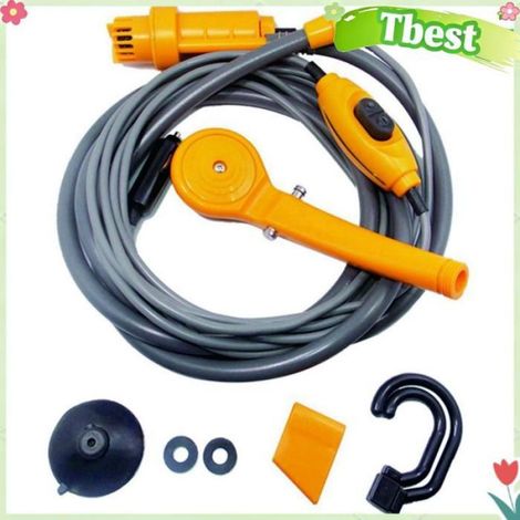 Tbest petite douche de voiture Douche de voiture Volume d'eau réglable douche extérieure Portable pour outillage pare-baignoire (1/5)