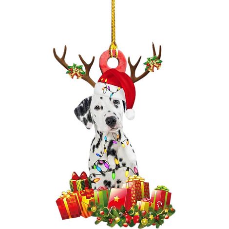 Ornement Arbre De Noel Chien En Bois Style 5 - KZQ (1/5)