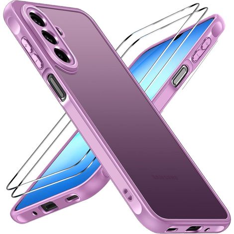 Coque Samsung Galaxy A17 4G/5G avec 2 verres trempés, protection militaire rose (1/5)
