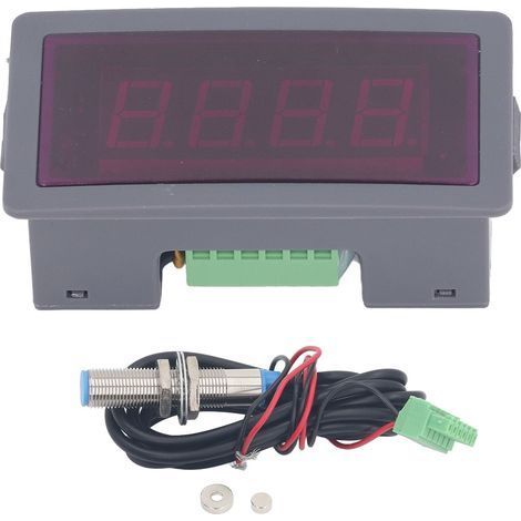 Tachymètre numérique 1 à 50 000 tr/min, affichage LED à 4 chiffres, compteur de vitesse de haute précision, DC9 à 30 V (1/5)