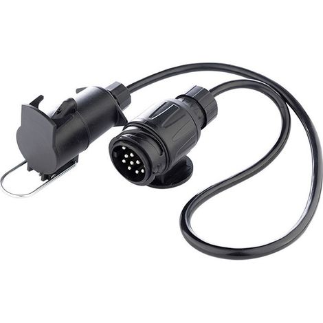 Adaptateur prise pour attelage de remorque 13 broches vers 7 broches avec câble de 75 cm