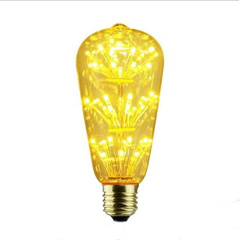 LED Light Bulb, Starry Sky Fireworks Bulb 2200K Warm White Retro Starry Sky Light Suitable for Holiday Parties, Bars (1/5)
