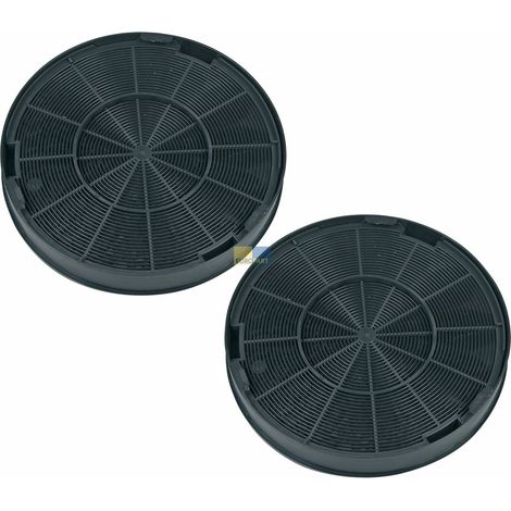 Ersatzteil - 2x Runder Aktivkohlefilter FAC 529/1, Type F196 - - FAURE, INDESIT, ARISTON HOTPOINT, ROBLIN, ELECTROLUX, NEFF, DE DIETRICH, SIEMENS, ZANUSSI, BOSCH, AEG, ARTHUR MARTIN ELECTROLUX, SCHOL (1/3)