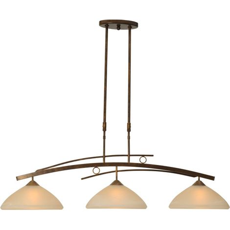 Lampe suspendue salle à manger Bolzano Brun bronze à 3 lumières - 2937-21-34 (1/3)