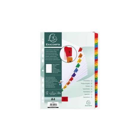 Exacompta 1131E Trennblatt Karton Weiß (1/2)