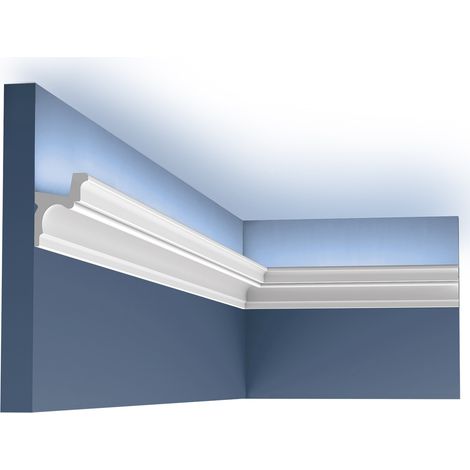 Eckleiste Orac Decor C323 LUXXUS AUTOIRE Zierleiste Stuckleiste Indirekte Beleuchtung Zeitloses Klassisches Design weiß 2 m