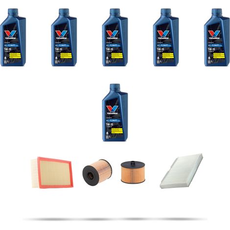 Kit tagliando 4 FILTRI e 6L OLIO compatibile con Peugeot 308 2.0 Hdi 100kw Dal 2007 (1/5)