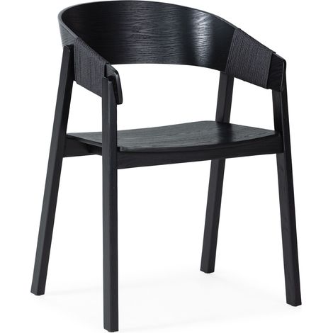 Chaise 56x51x75 Bois de Chêne/Corde Noire (1/5)