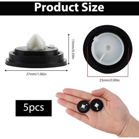 Lot de 5 Rondelles de Diaphragme de Soupape, Membranes pour Robinet Flotteur, Réparation Facile de la Chasse d'Eau (1/4)