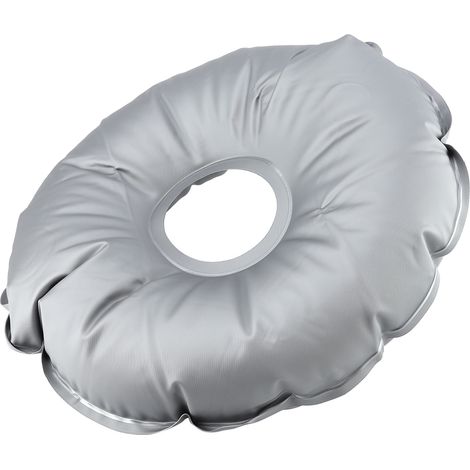 Parasol rond pliable portable d'extérieur avec drapeau à plumes, base lestée, sac rempli d'eau (1/5)