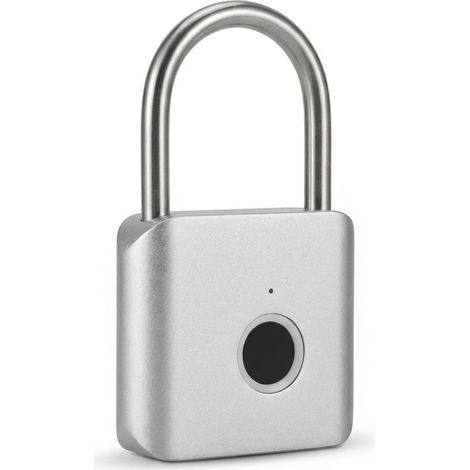 Cadenas à Empreinte Digitale IP56, Cadenas Biométrique Anti-Vol USB-C Rechargeable, Déverrouillage en 0.5s, 30 Empreintes pour Valise, Bagage, Casier, Salle de Sport (1/5)