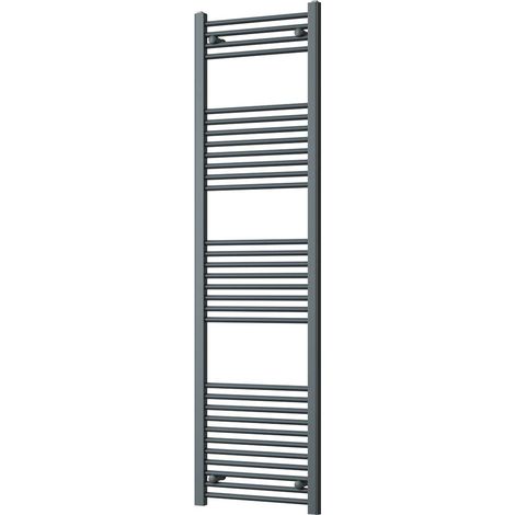 Zennor - Anthracite Heated Towel Rail - H1800mm x W500mm - Straight (1/3)
