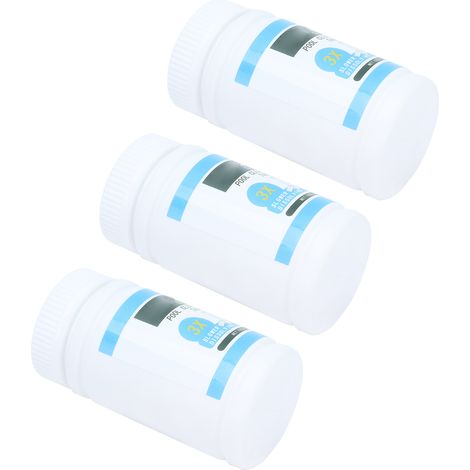 Lot de 3 comprimés de chlore pour piscine, stérilisation portable, puissant et longue durée, protection solaire, pour le nettoyage de la piscine (1/5)