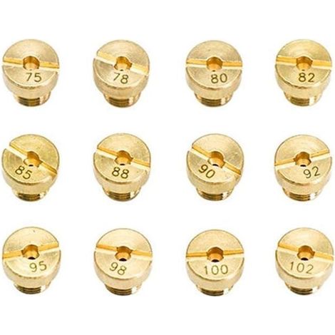 M5 12-teiliger Hauptdüsensatz für Vergaser (75, 78, 80, 82, 85, 88, 90, 92, 95, 98, 100, 102), Ersatz für Dellorto PHBG-Vergaser (1/5)