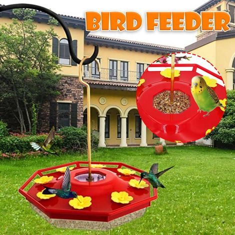 2 mangeoires suspendues pour colibris avec 6 trous d'alimentation, pour une utilisation quotidienne dans les cages, les volières ou les petits espaces de reproduction.-AquaForge (1/5)