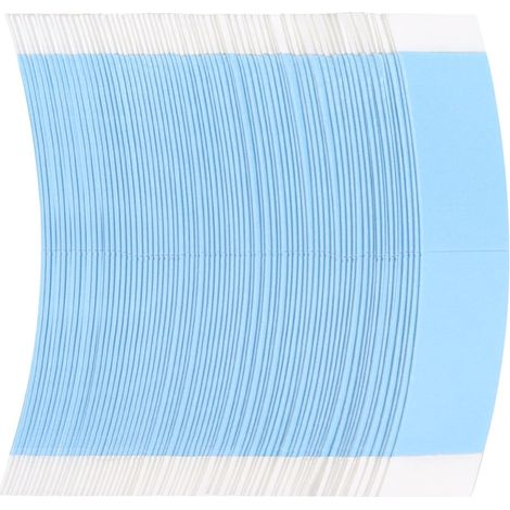 Bande de Colle pour Perruque,84 Pcs Ruban Adhésif Double Face Imperméable Invisible pour Perruques Lace Front Tape Perruque Ruban Adhésif pour Fixation des Perruques Bleu (1/5)