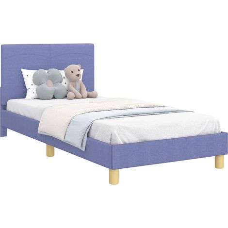 Children's Bed Frame with Headboard Jeans Blue 90 x 200 cm vidaXL
