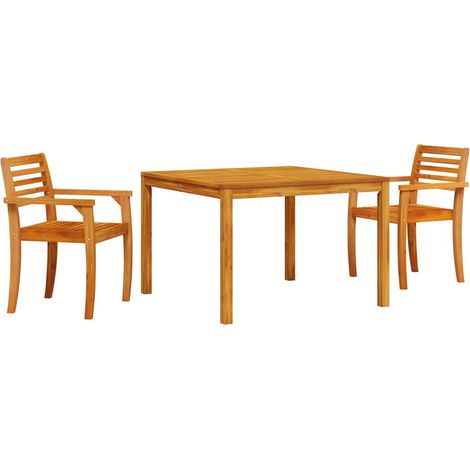 Maison Exclusive - Set da Pranzo per Giardino 3 pcs Marrone