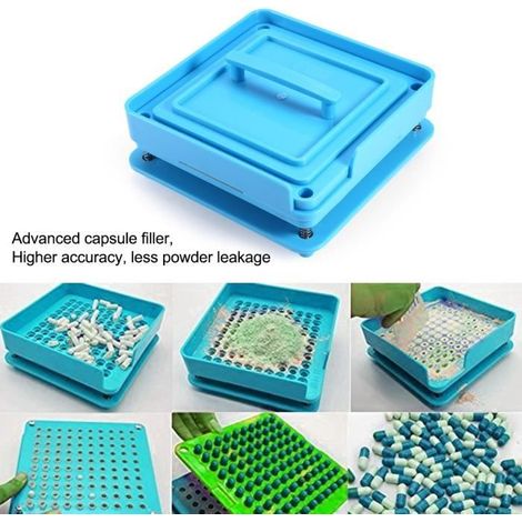 100 Trous (0) manuel capsules machine de remplissage porte-capsule pour la taille de gélules vides taille\"0\" (1/4)