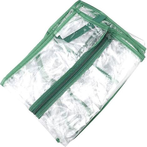 Gewächshaus aus PVC mit 2/3/4/5 Regalböden, aufrollbarer Tür mit Reißverschluss, Pflanzsäcken, Gartenzelt 69 x 49 x 126 cm