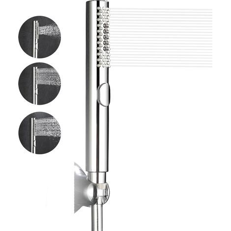CCYKXA Shower Head, Bathroom Shower Heads, 3 Functions High Pressure Shower Head, Chrome Plated ABS Body (Silver) (1/5)