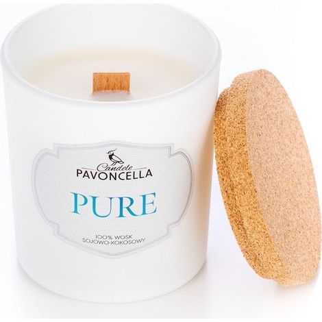 Candela in pura cera di soia bianca, 135 g