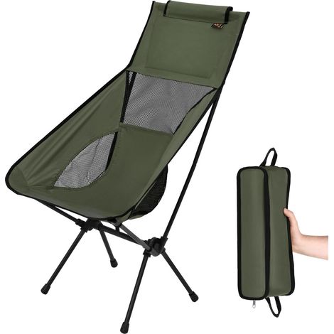 Klappstuhl, ultraleicht, khaki, tragbar