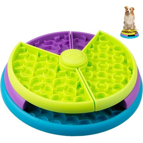 Gamelle Anti Glouton Grande Taille 3 D Anti Glouton Moyen Antidérapant Chien Anti Prévenir L’obésité et Les Ballonnements pour Chiens Moyens/Grands (1/5)