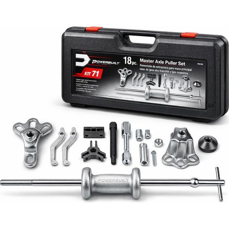 Kit d'outils d'extracteur de marteau coulissant, extracteur de mâchoire, retrait des joints et roulements de voiture, véhicules à traction avant et arrière – Argent (1/5)