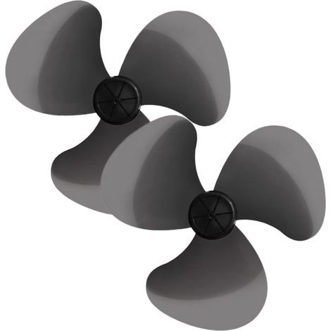 2 Pièces Lames de ventilateur, Plastique noir transparent, 35cm, Diamètre 6,6cm, Pour ventilateur table mur (1/5)