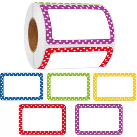 300 etichette adesive, targhette con nomi, etichette regalo, adesivi in rotolo, 300 pezzi per rotolo, adesivi sigillanti, etichette regalo, adesivi decorativi (1/5)