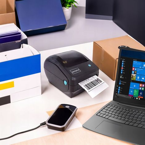 Imprimante d'étiquettes Zenwire TD-401 4 pouces USB + BT + Wi-Fi