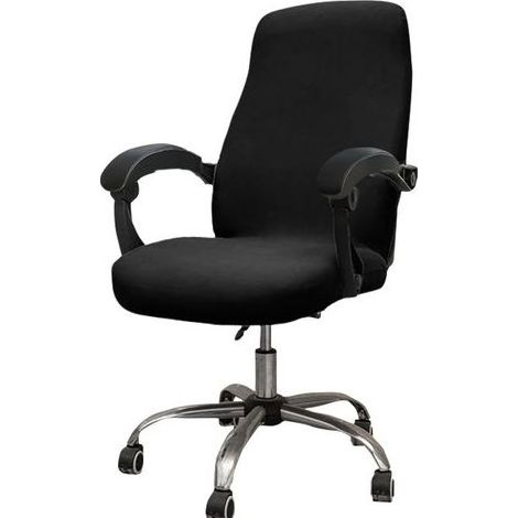Elastico Impermeabile Office Chair Cover, Tinta Unita, Antipolvere Sedia Del Computer Cover - Nero, Taglia M) (1/5)