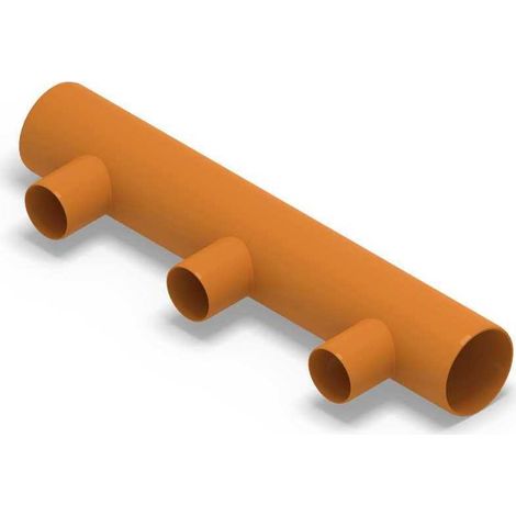 Distributeur thermique AWADUKT DN 500 BL 3 m, 3 raccords DN 315, centré