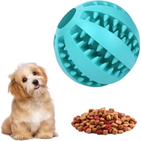 Jouet Chien Interactif - Balle à Mâcher Indestructible en Caoutchouc pour Nettoyer Les Dents et Entraînement IQ - Friandise (1/5)